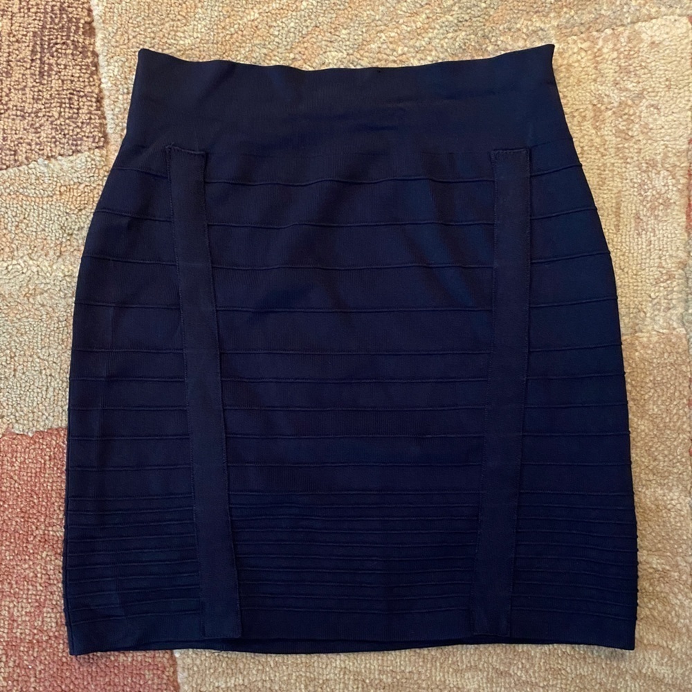 Rock & Republic Black Bandage Bodycon Pencil Mini Skirt